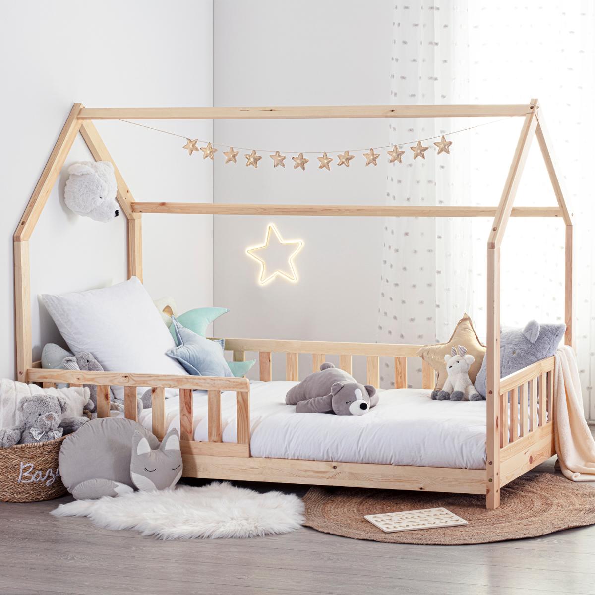 Kinderbed naturel hout tent Bosco