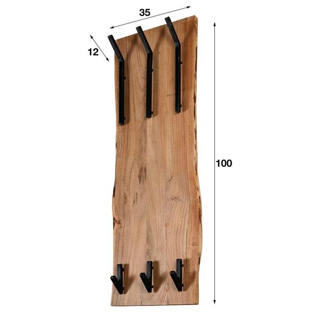 Kapstok Eddie 2x 3 haken - Industrieelinhuis.nl