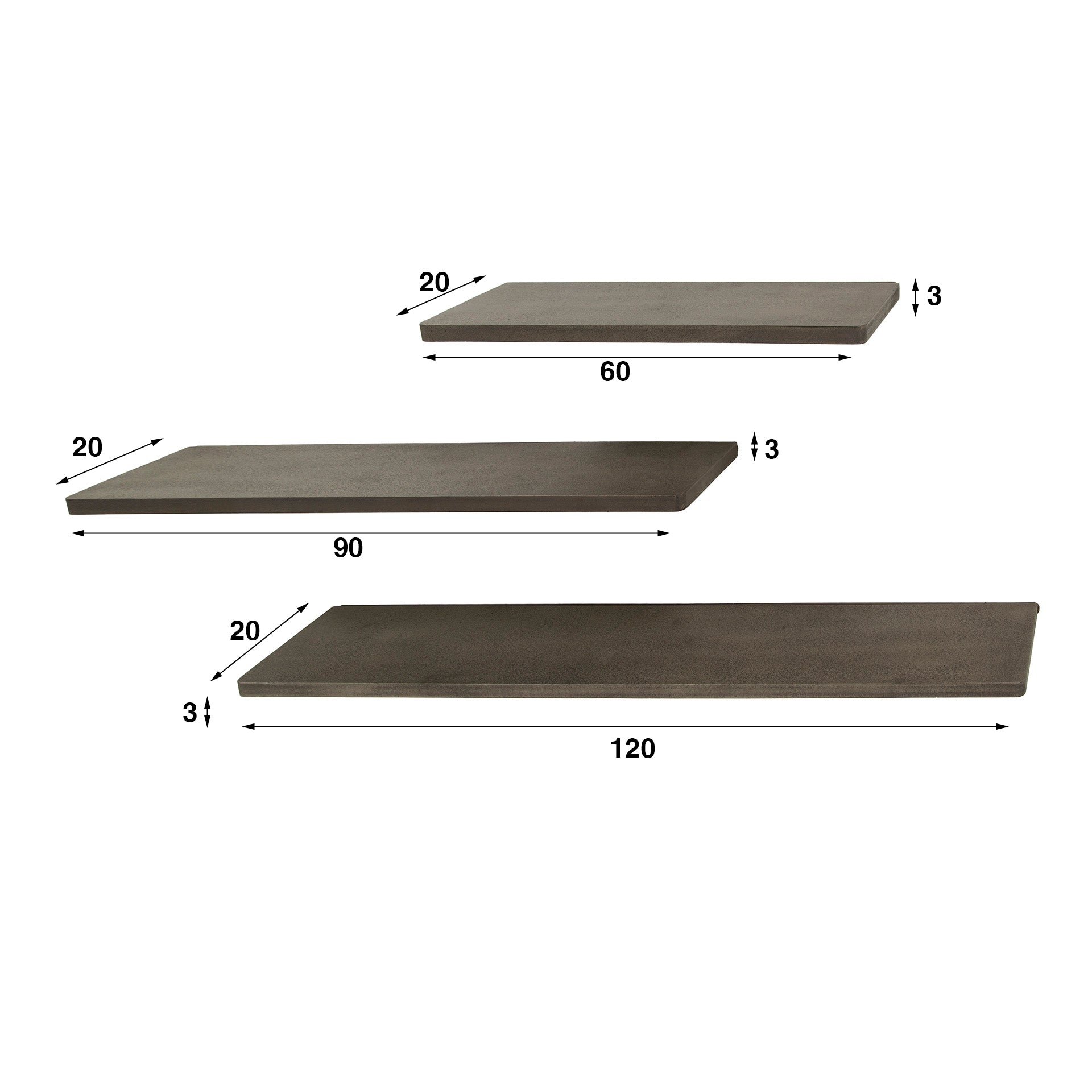 Wandschap Zenna set van 3