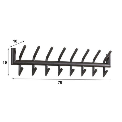 Kapstok 2x8 haken Orion Donkgrijs - Industrieelinhuis.nl