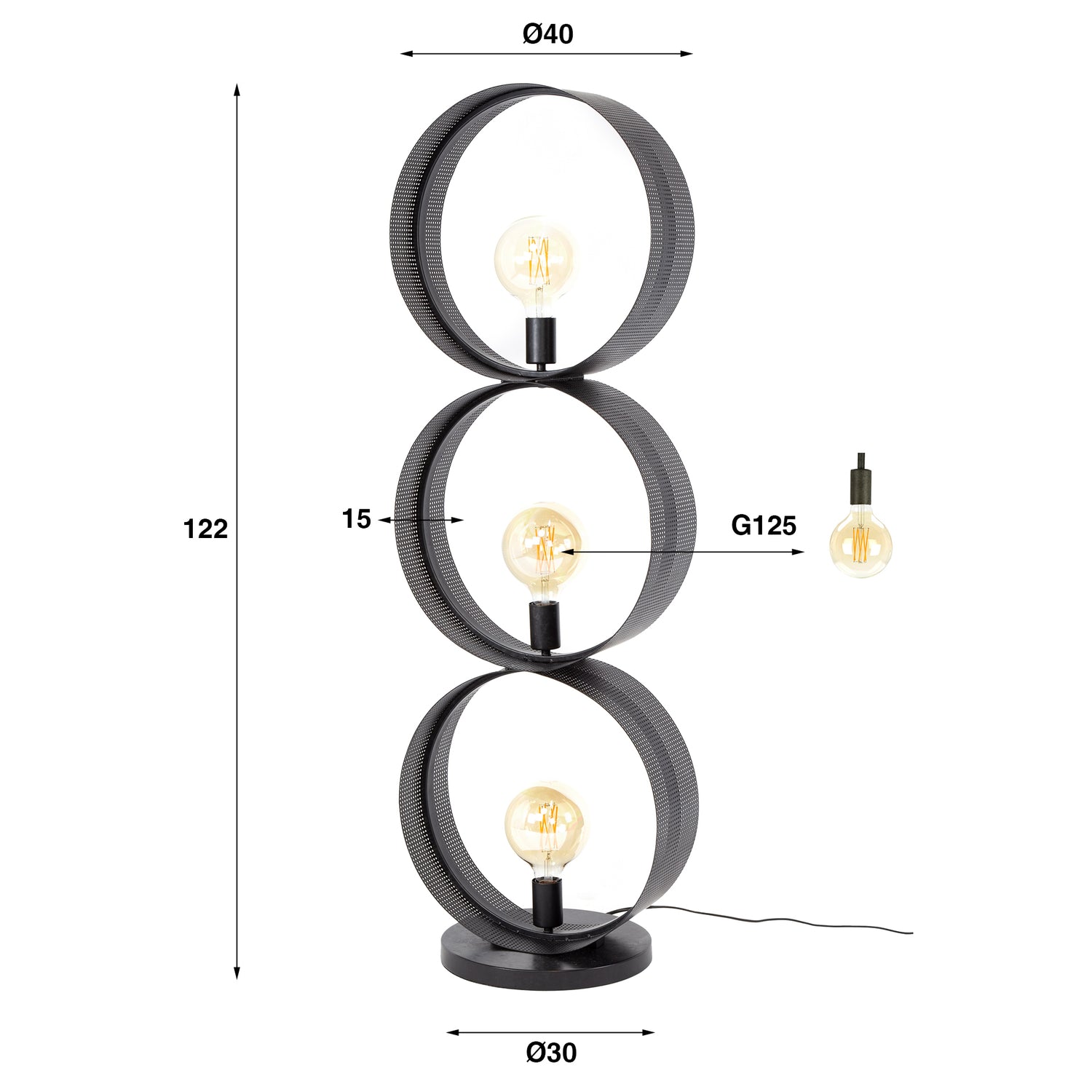 Vloerlamp Ring 3L