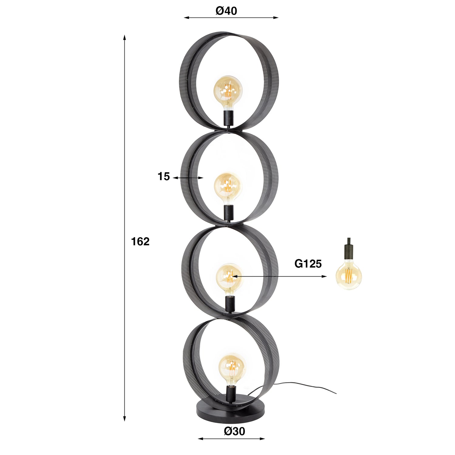 Vloerlamp Ring 4L