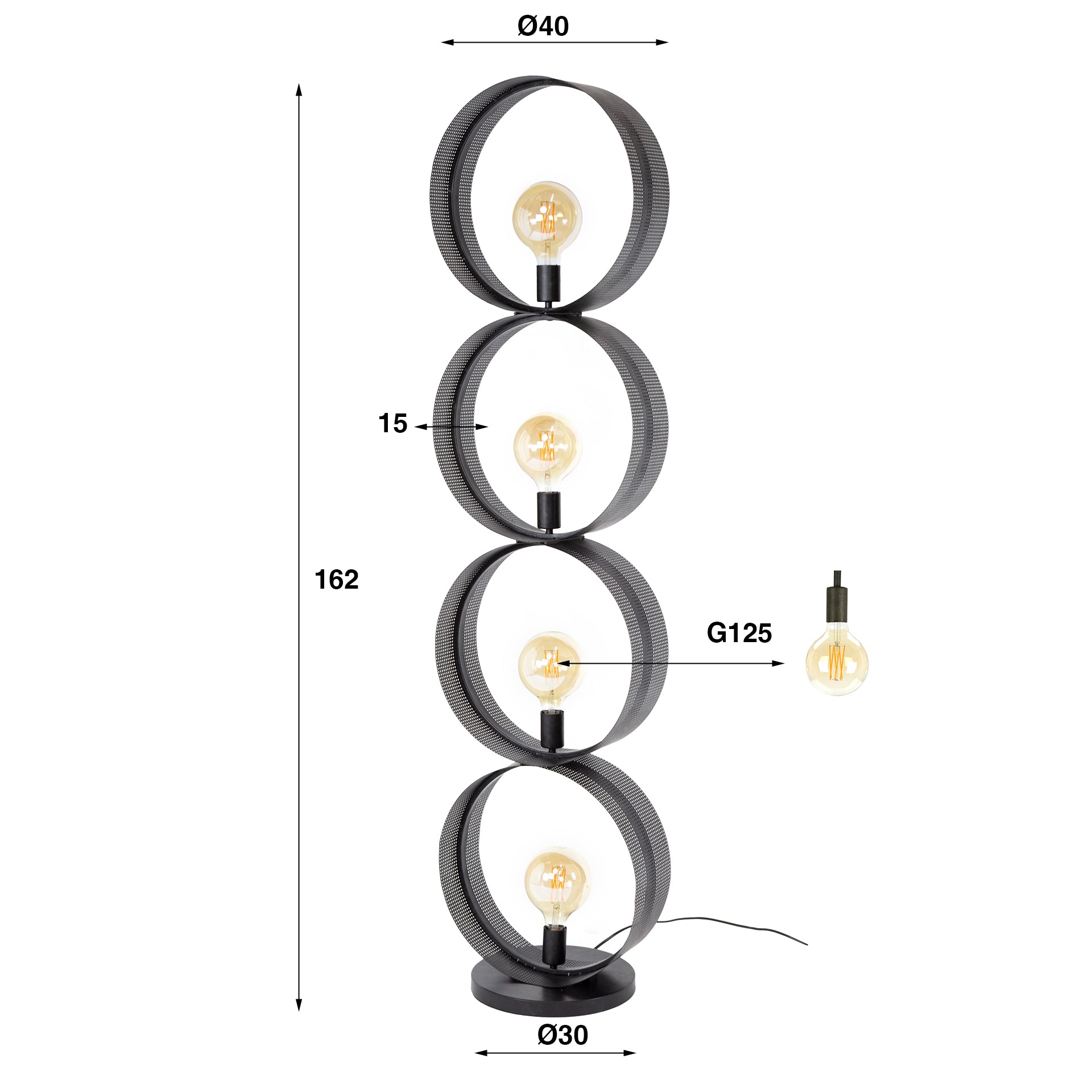 Vloerlamp Ring 4L