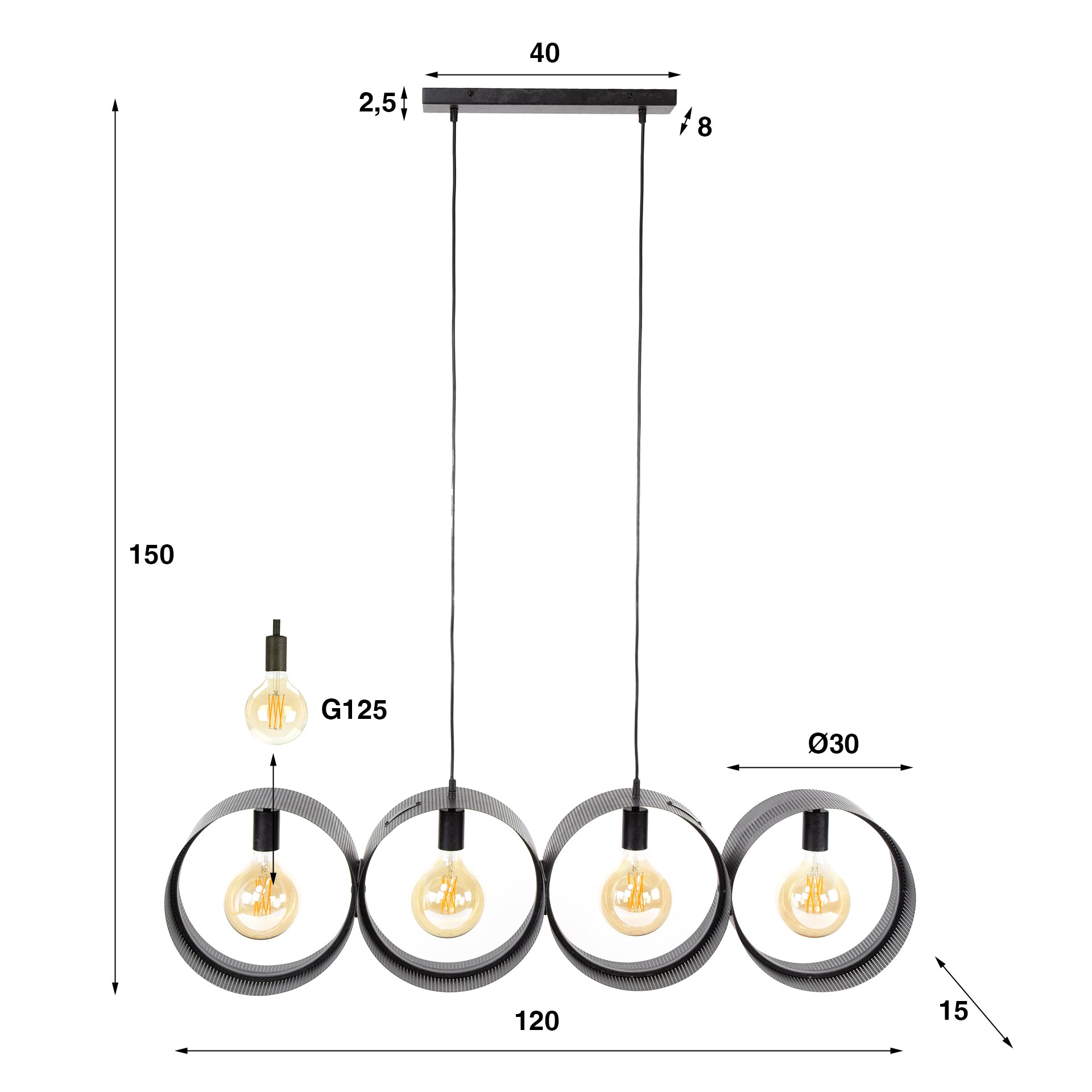 Hanglamp Ring 4L