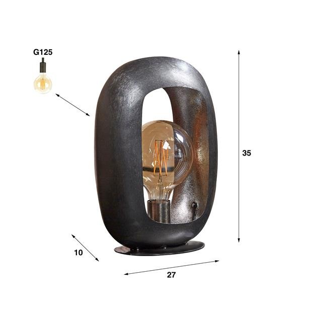 Tafellamp Triomf L zwart 1 lichtpunt - Industrieelinhuis.nl