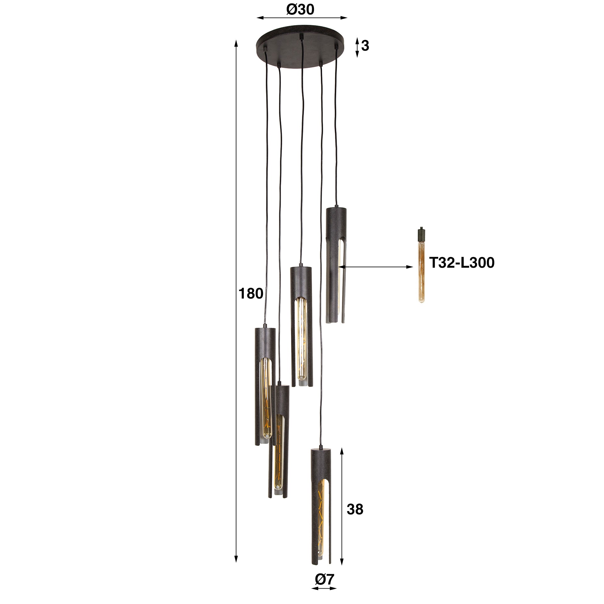 Hanglamp Tube 5L