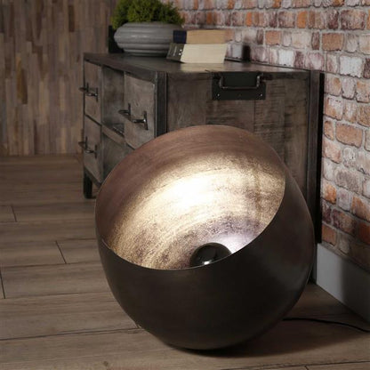 Grondlamp Bira XL Zwart Nikkel Ø50 cm - Industrieelinhuis.nl