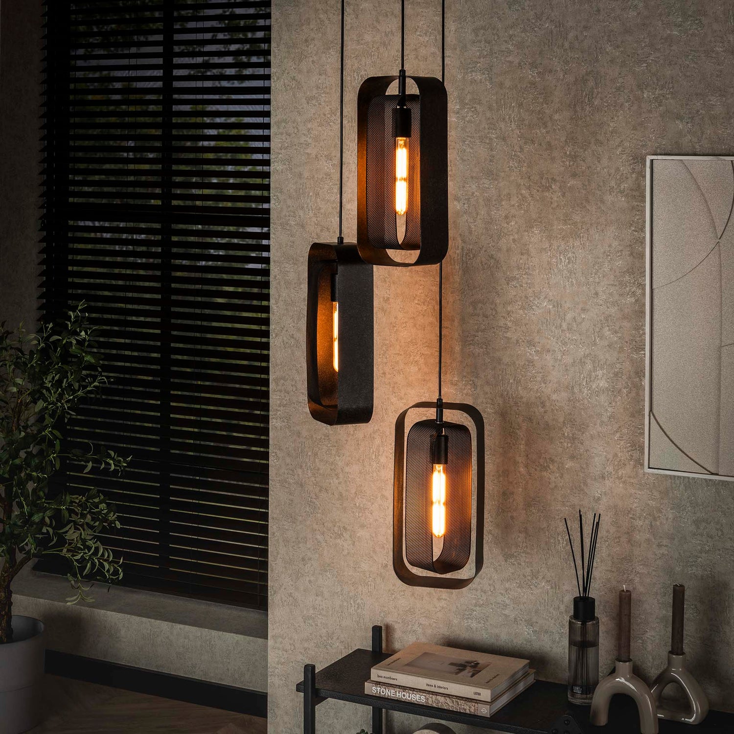 Hanglamp set van 3 Linde Zwart