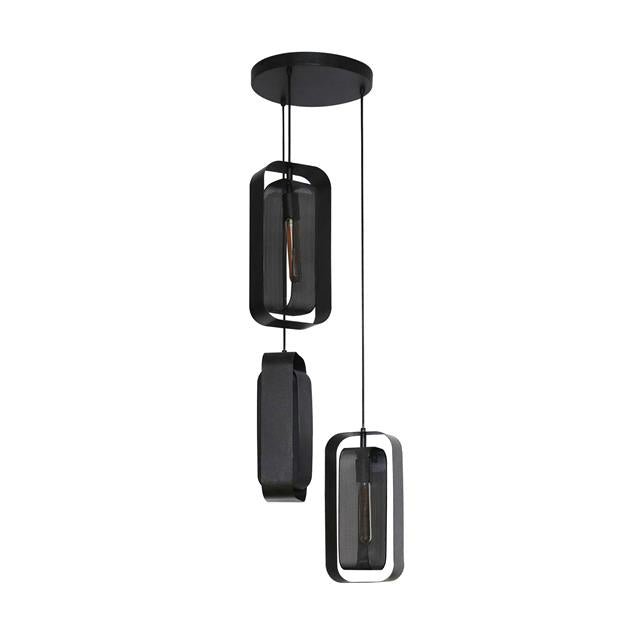 Hanglamp set van 3 Linde Zwart - Industrieelinhuis.nl