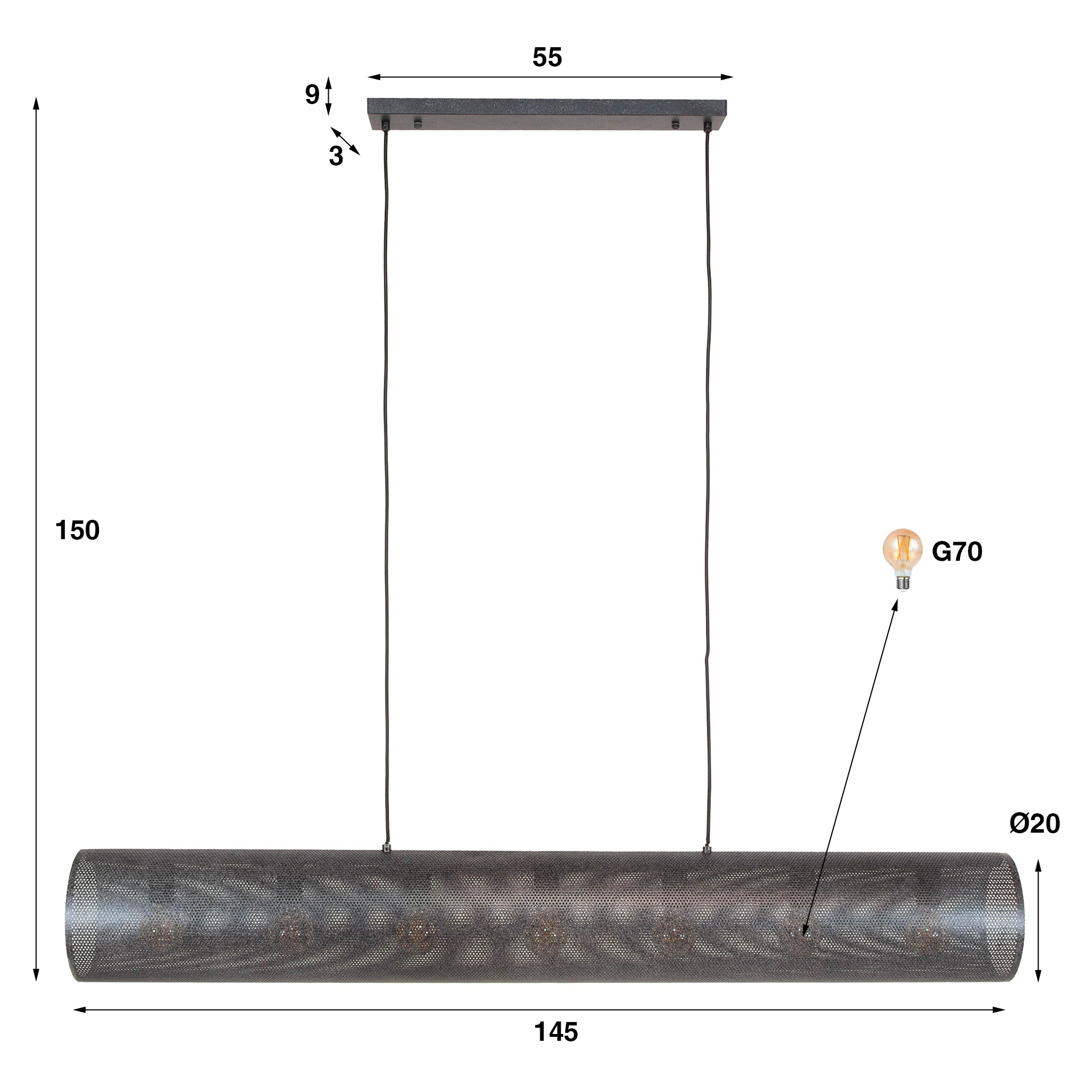 Hanglamp XL Meshglow 7L