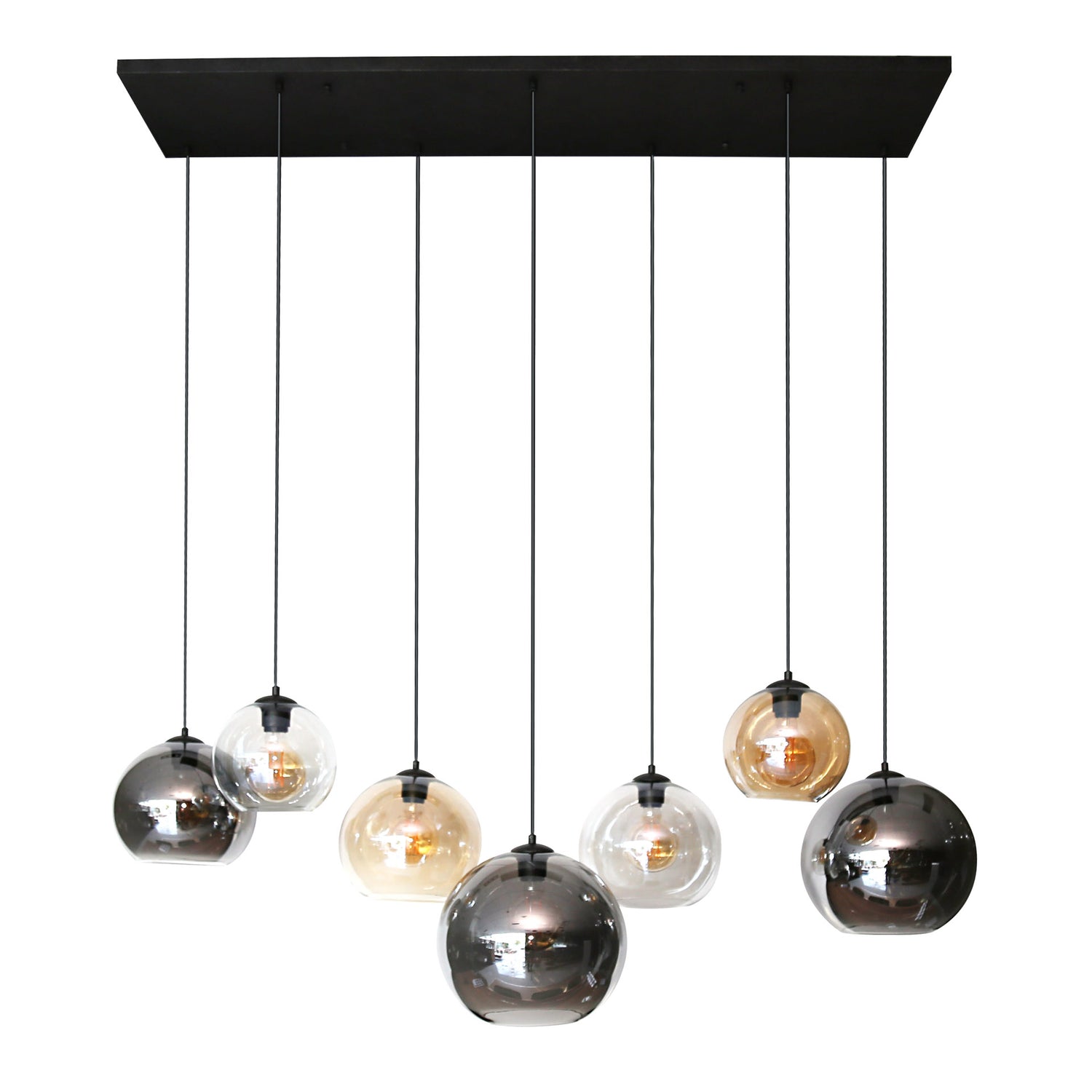 Hanglamp XL set van 7 Mouna Zwart