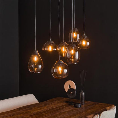 Hanglamp set van 7 Tira Chroom - Industrieelinhuis.nl