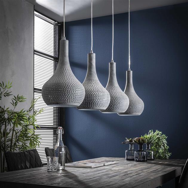 Hanglamp Kegel Mira Grijs 4 lichtpunten - Industrieelinhuis.nl