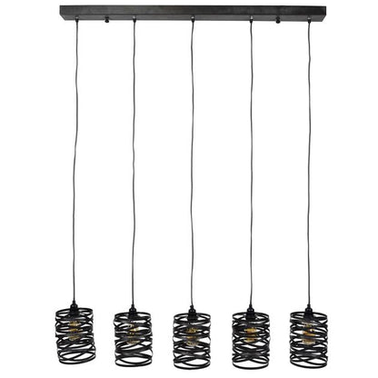 Hanglamp Sia Grijs Ø17 cm 5 lichtpunten - Industrieelinhuis.nl