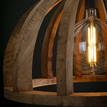 Hanglamp Hout Woodbent Mangohout Ø60 cm - Industrieelinhuis.nl