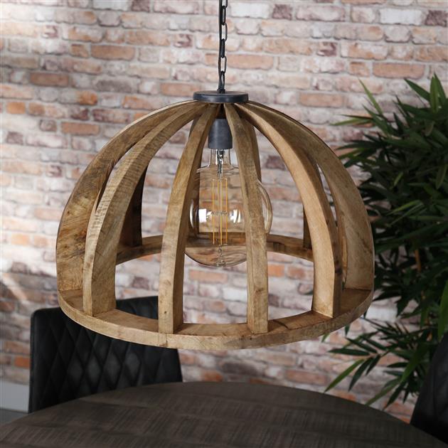 Hanglamp Hout Woodbent Mangohout Ø60 cm - Industrieelinhuis.nl