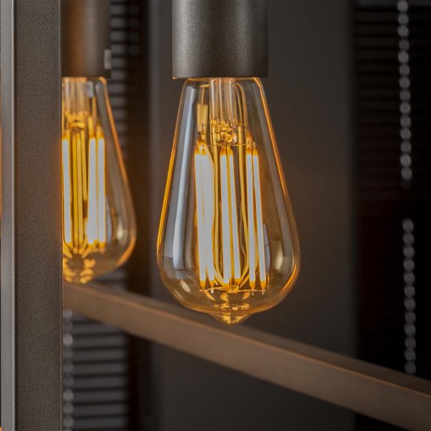 Lichtbron LED [ST64] filament druppel - E27 6W 2100K 450lm dimbaar / Amberkleurig glas - Industrieelinhuis.nl