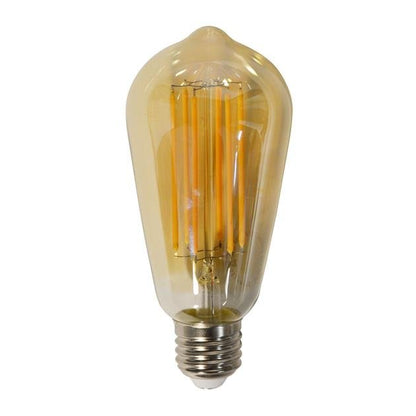 Lichtbron LED [ST64] filament druppel - E27 6W 2100K 450lm dimbaar / Amberkleurig glas - Industrieelinhuis.nl