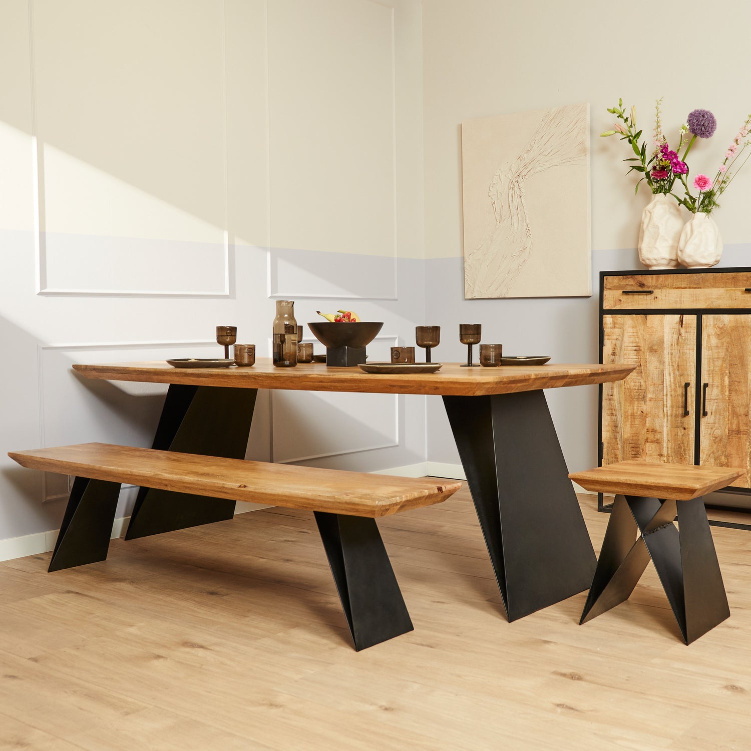 Eettafel mangohout Extense | 200 cm