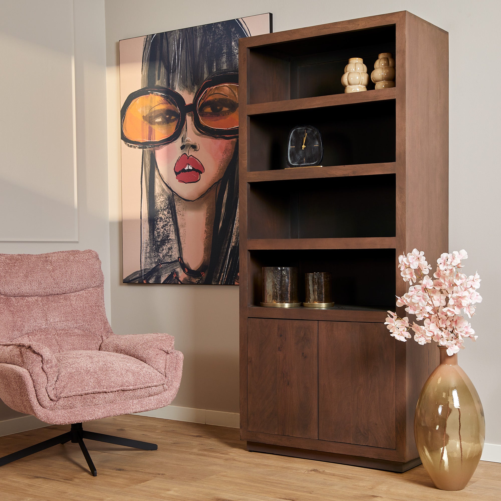 Boekenkast Eclipse Walnut | 90 cm