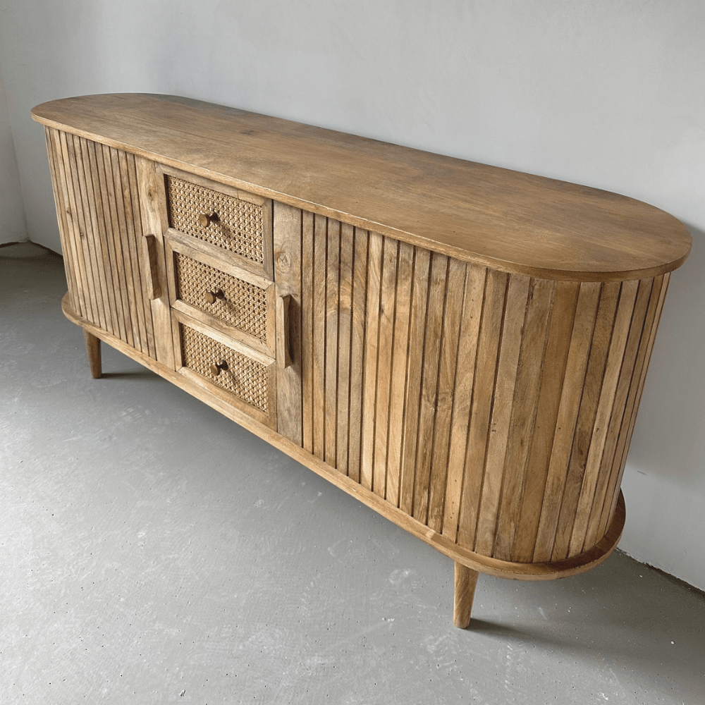 Dressoir kast Ubud rotan met lades en deuren Bali stijl | 160x42x70cm