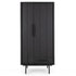 Jayden Black Garderobe Kast | Mangohout Staal | 85x60x180cm - Industrieelinhuis.nl