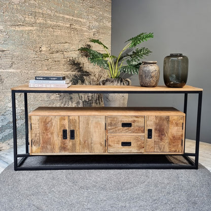 Mangohout dressoir Len  | 180x40x80 cm - Industrieelinhuis.nl