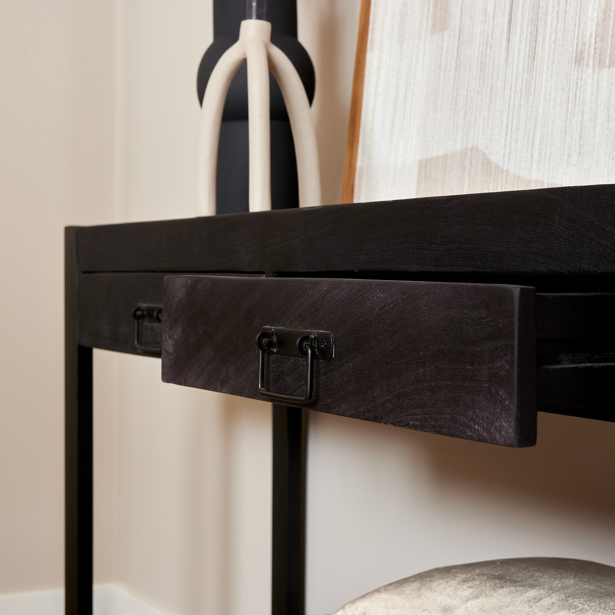 Sidetable zwart Sorrento Black | 120 cm