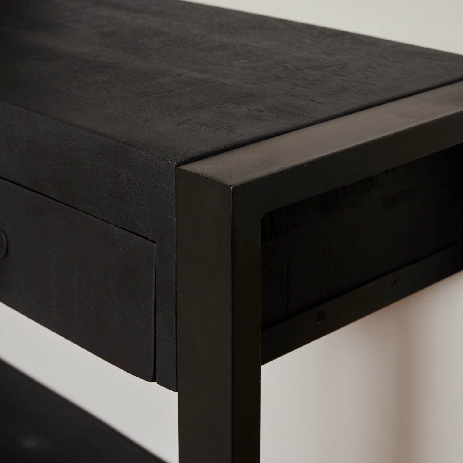 Sidetable zwart met lades Sorrento Black | 150 cm