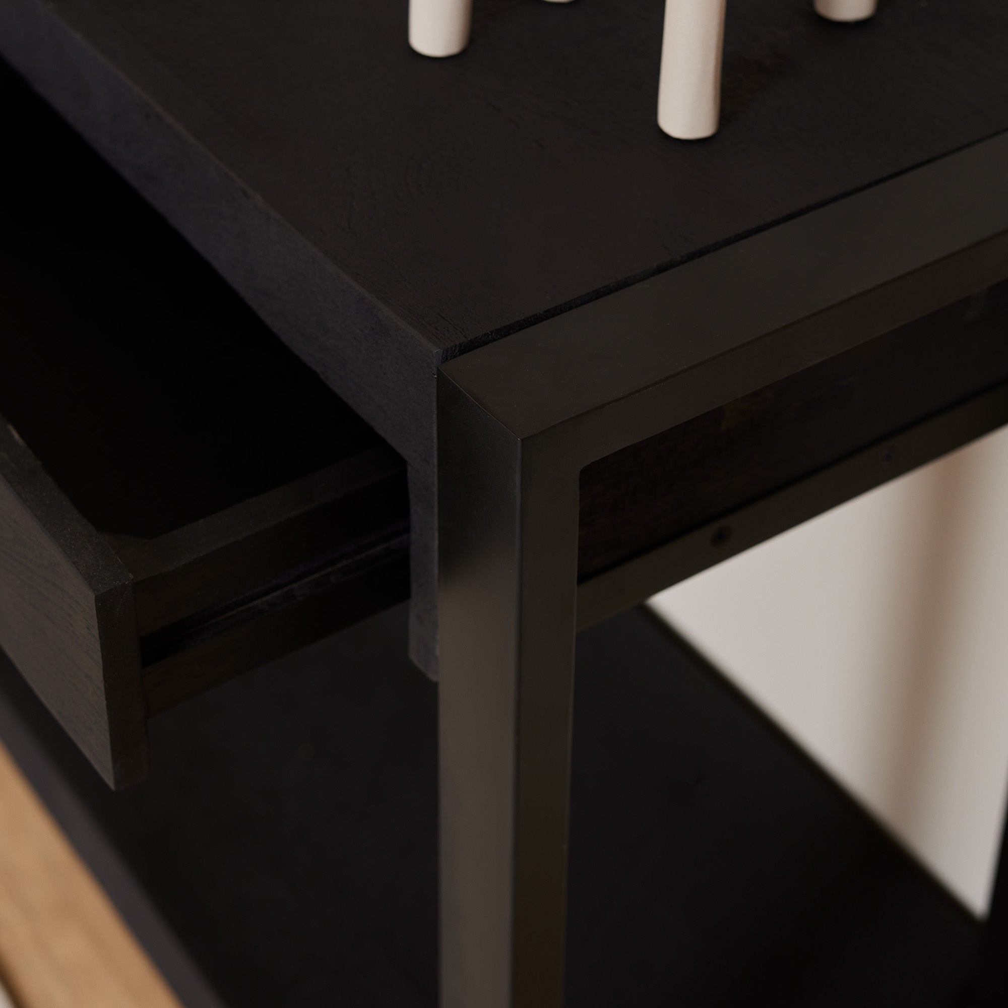 Sidetable mangohout zwart 180 cm Boaz Black | 180 cm