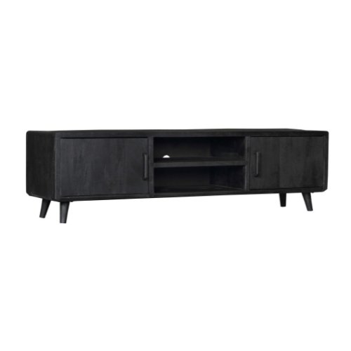 Tv meubel Omaha Black | 180 cm - Industrieelinhuis.nl