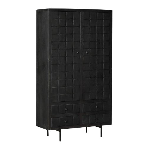 Kabinet Brandy Black | 2 deuren 4 lades - Industrieelinhuis.nl