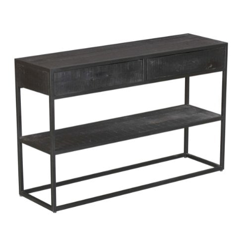 Sidetable Zwart Denver Black | 2 lades