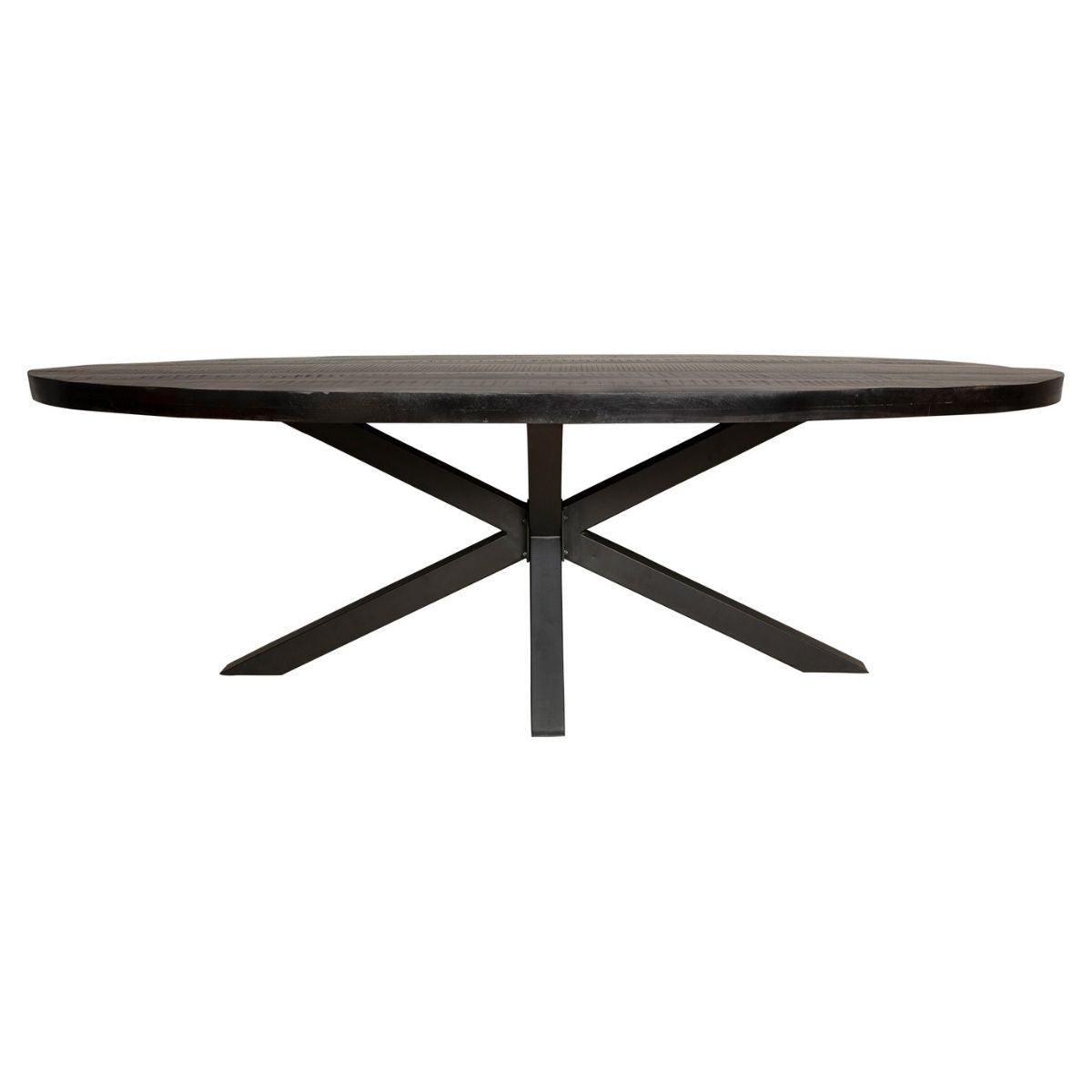 Eetkamertafel Denver Black | Ovaal | 240 cm | - Industrieelinhuis.nl