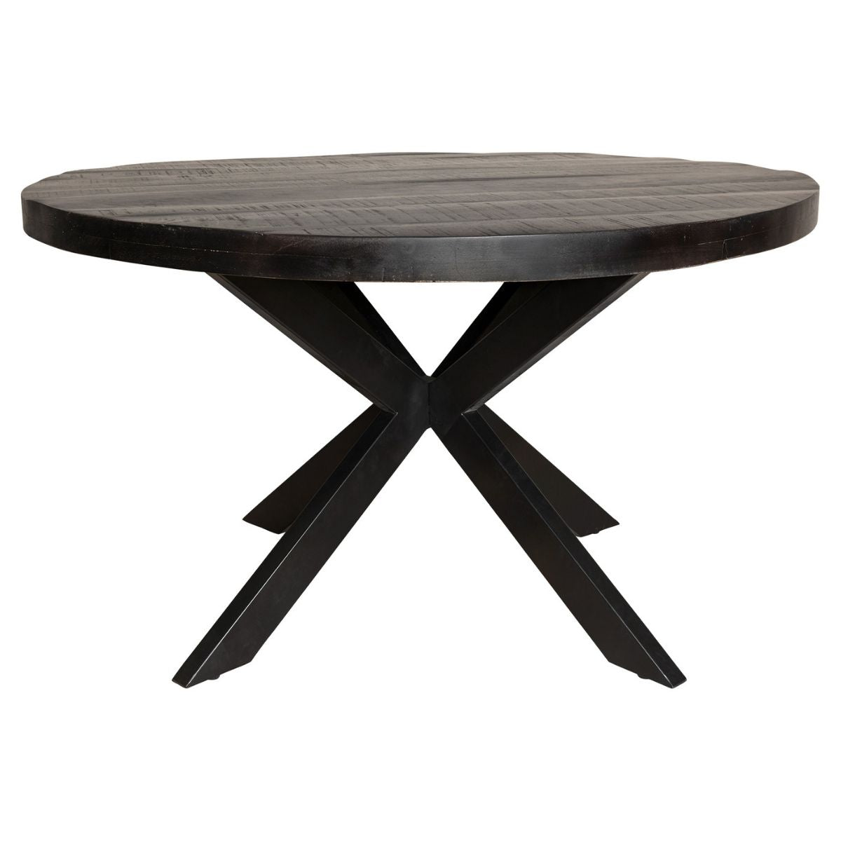 Eetkamertafel Denver Black | Rond | 140 cm - Industrieelinhuis.nl