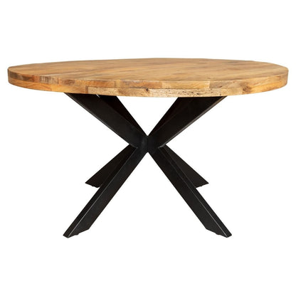 Eetkamertafel Denver | Rond | Mangohout | 110 cm - Industrieelinhuis.nl