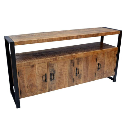 Sidetable / Dressoir Kast Industrieel Design | Mangohout en Staal | 175x45x90cm - Industrieelinhuis.nl